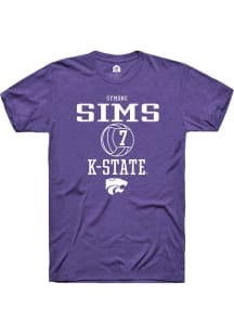 Symone Sims Purple K-State Wildcats NIL Sport Icon Short Sleeve T Shirt