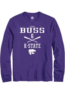 Mason Buss Rally Mens Purple K-State Wildcats NIL Sport Icon Tee