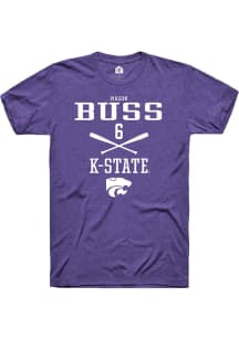 Mason Buss Purple K-State Wildcats NIL Sport Icon Short Sleeve T Shirt