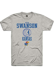 Rhian Swanson  Kansas Jayhawks Ash Rally NIL Sport Icon Short Sleeve T Shirt