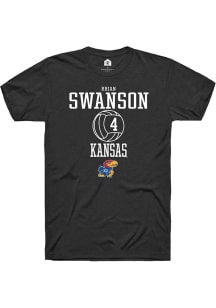 Rhian Swanson  Kansas Jayhawks Black Rally NIL Sport Icon Short Sleeve T Shirt