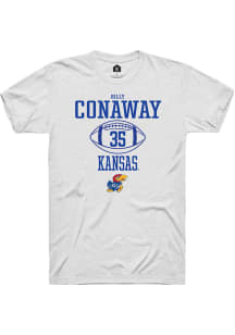Billy Conaway  Kansas Jayhawks White Rally NIL Sport Icon Short Sleeve T Shirt