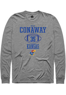 Billy Conaway  Kansas Jayhawks Grey Rally NIL Sport Icon Long Sleeve T Shirt