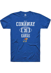 Billy Conaway  Kansas Jayhawks Blue Rally NIL Sport Icon Short Sleeve T Shirt