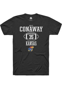 Billy Conaway  Kansas Jayhawks Black Rally NIL Sport Icon Short Sleeve T Shirt