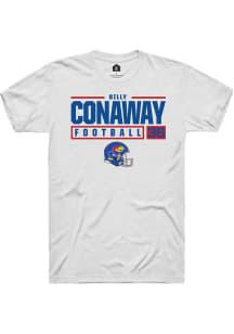 Billy Conaway  Kansas Jayhawks White Rally NIL Stacked Box Short Sleeve T Shirt