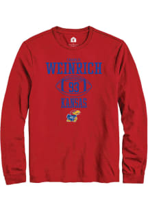 Charlie Weinrich  Kansas Jayhawks Red Rally NIL Sport Icon Long Sleeve T Shirt