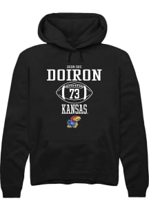 Deon-Dre Doiron  Rally Kansas Jayhawks Mens Black NIL Sport Icon Long Sleeve Hoodie