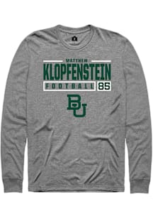 Matthew Klopfenstein  Baylor Bears Graphite Rally NIL Stacked Box Long Sleeve T Shirt