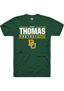Trent Thomas  Baylor Bears Green Rally NIL Stacked Box Short Sleeve T Shirt