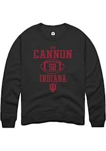 Aden Cannon  Rally Indiana Hoosiers Mens Black NIL Sport Icon Long Sleeve Crew Sweatshirt