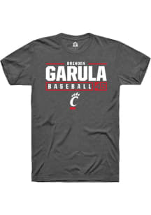 Brenden Garula  Cincinnati Bearcats White Rally NIL Stacked Box Short Sleeve T Shirt