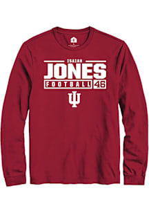 Isaiah Jones  Indiana Hoosiers Red Rally NIL Stacked Box Long Sleeve T Shirt