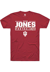 Isaiah Jones  Indiana Hoosiers Red Rally NIL Stacked Box Short Sleeve T Shirt