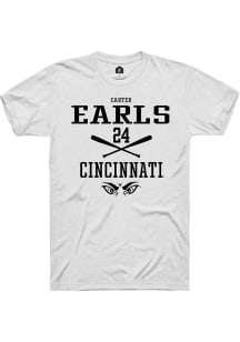 Carter Earls  Cincinnati Bearcats Dark Grey Rally NIL Sport Icon Short Sleeve T Shirt