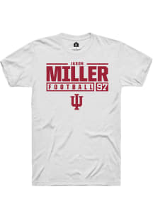 Jaxon Miller  Indiana Hoosiers White Rally NIL Stacked Box Short Sleeve T Shirt
