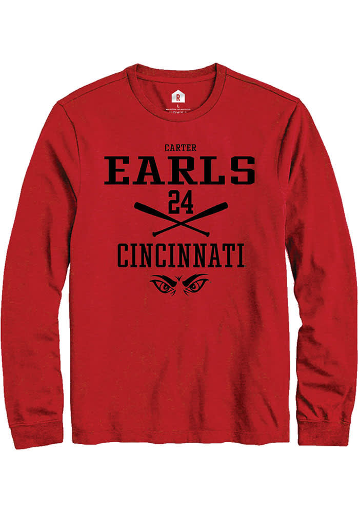 Carter Earls Cincinnati Bearcats Black Rally NIL Sport Icon Long Sleeve T Shirt