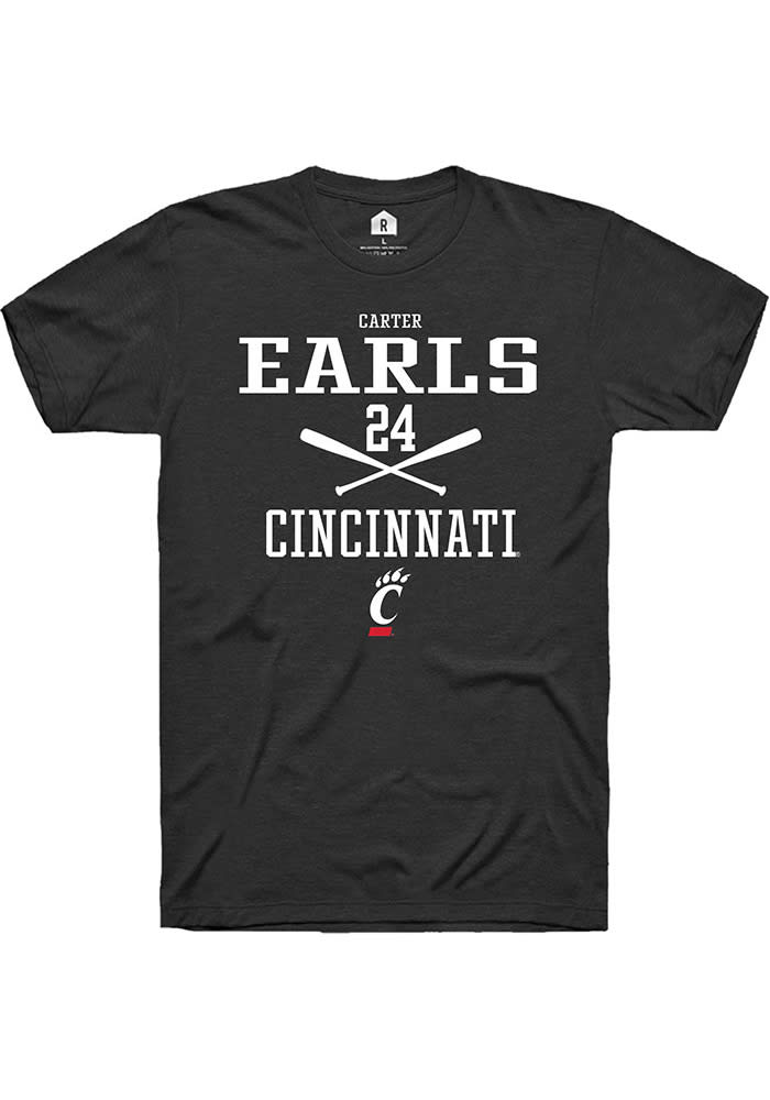 Carter Earls Cincinnati Bearcats Red Rally NIL Sport Icon Short Sleeve T Shirt