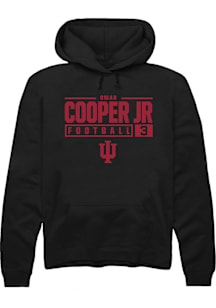 Omar Cooper Jr  Rally Indiana Hoosiers Mens Black NIL Stacked Box Long Sleeve Hoodie