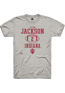 Tayven Jackson  Indiana Hoosiers Ash Rally NIL Sport Icon Short Sleeve T Shirt