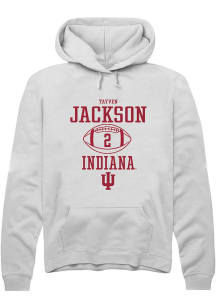 Tayven Jackson Rally Mens White Indiana Hoosiers NIL Sport Icon Hooded Sweatshirt