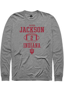 Tayven Jackson  Indiana Hoosiers Grey Rally NIL Sport Icon Long Sleeve T Shirt