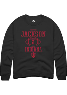 Tayven Jackson Rally Mens Black Indiana Hoosiers NIL Sport Icon Crew Sweatshirt