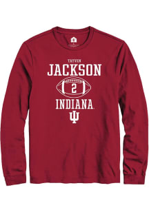 Tayven Jackson  Indiana Hoosiers Red Rally NIL Sport Icon Long Sleeve T Shirt