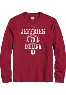 Tyler Jeffries  Indiana Hoosiers Red Rally NIL Sport Icon Long Sleeve T Shirt