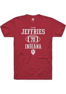 Tyler Jeffries  Indiana Hoosiers Red Rally NIL Sport Icon Short Sleeve T Shirt