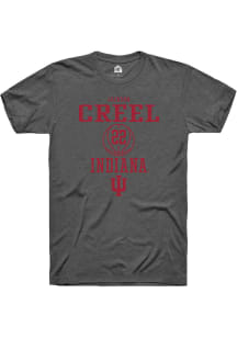 Jackson Creel  Indiana Hoosiers Dark Grey Rally NIL Sport Icon Short Sleeve T Shirt