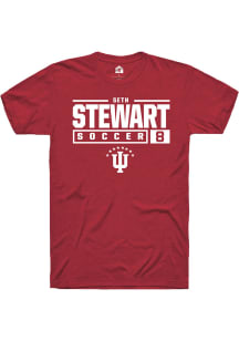 Seth Stewart  Indiana Hoosiers Red Rally NIL Stacked Box Short Sleeve T Shirt