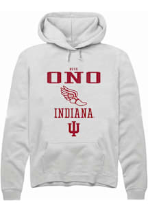 Novo Ono  Rally Indiana Hoosiers Mens White NIL Sport Icon Long Sleeve Hoodie
