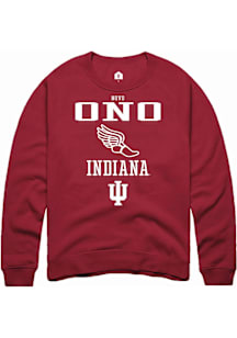 Novo Ono  Rally Indiana Hoosiers Mens Red NIL Sport Icon Long Sleeve Crew Sweatshirt