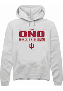 Novo Ono  Rally Indiana Hoosiers Mens White NIL Stacked Box Long Sleeve Hoodie