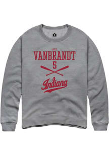 Aly VanBrandt Rally Mens Graphite Indiana Hoosiers NIL Sport Icon Crew Sweatshirt