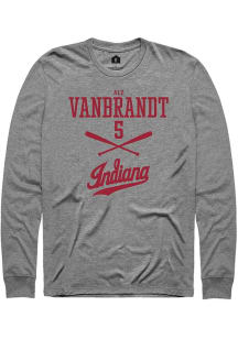 Aly VanBrandt Rally Mens Graphite Indiana Hoosiers NIL Sport Icon Tee