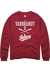 Aly VanBrandt Rally Mens Red Indiana Hoosiers NIL Sport Icon Crew Sweatshirt