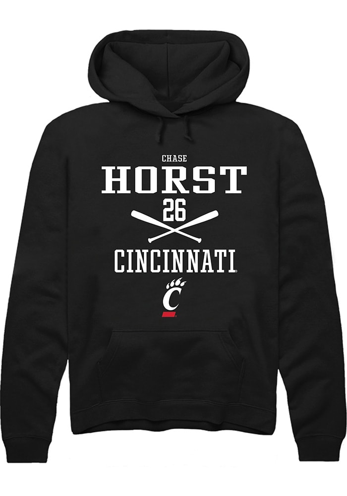 Chase Horst Rally Cincinnati Bearcats Mens Black NIL Sport Icon Long Sleeve Hoodie