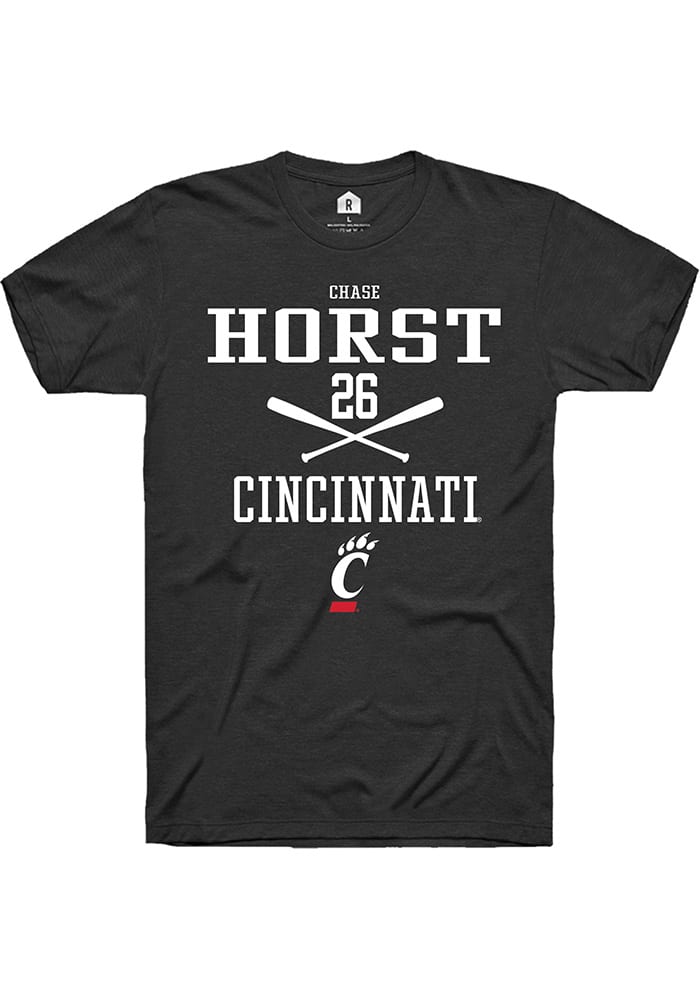 Chase Horst Cincinnati Bearcats Black Rally NIL Sport Icon Short Sleeve T Shirt