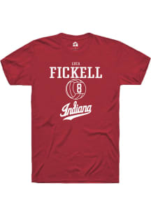 Luca Fickell  Indiana Hoosiers Red Rally NIL Sport Icon Short Sleeve T Shirt