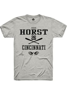 Chase Horst  Cincinnati Bearcats Ash Rally NIL Sport Icon Short Sleeve T Shirt