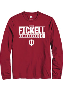 Luca Fickell  Indiana Hoosiers Red Rally NIL Stacked Box Long Sleeve T Shirt