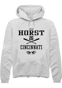 Chase Horst  Rally Cincinnati Bearcats Mens White NIL Sport Icon Long Sleeve Hoodie