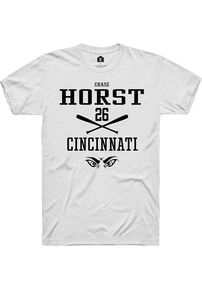 Chase Horst Cincinnati Bearcats White Rally NIL Sport Icon Short Sleeve T Shirt