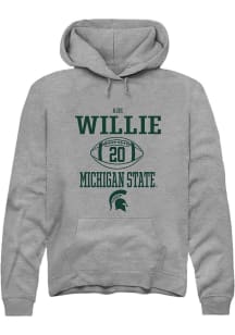 Ade Willie  Rally Michigan State Spartans Mens Grey NIL Sport Icon Long Sleeve Hoodie