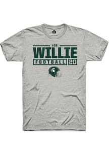 Ade Willie  Michigan State Spartans Ash Rally NIL Stacked Box Short Sleeve T Shirt