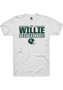 Ade Willie  Michigan State Spartans White Rally NIL Stacked Box Short Sleeve T Shirt