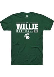 Ade Willie Green Michigan State Spartans NIL Stacked Box Short Sleeve T Shirt