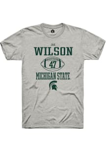 Jax Wilson  Michigan State Spartans Ash Rally NIL Sport Icon Short Sleeve T Shirt